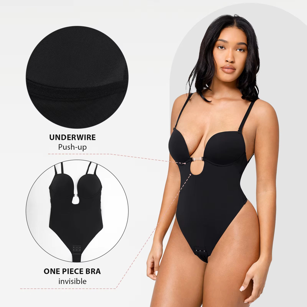 Wholesale High Elasticity Tummy Control Push-Up Wedding Shapewear Ladies' Backless Shaper Hip Enhancer Skinny Fit for Adults