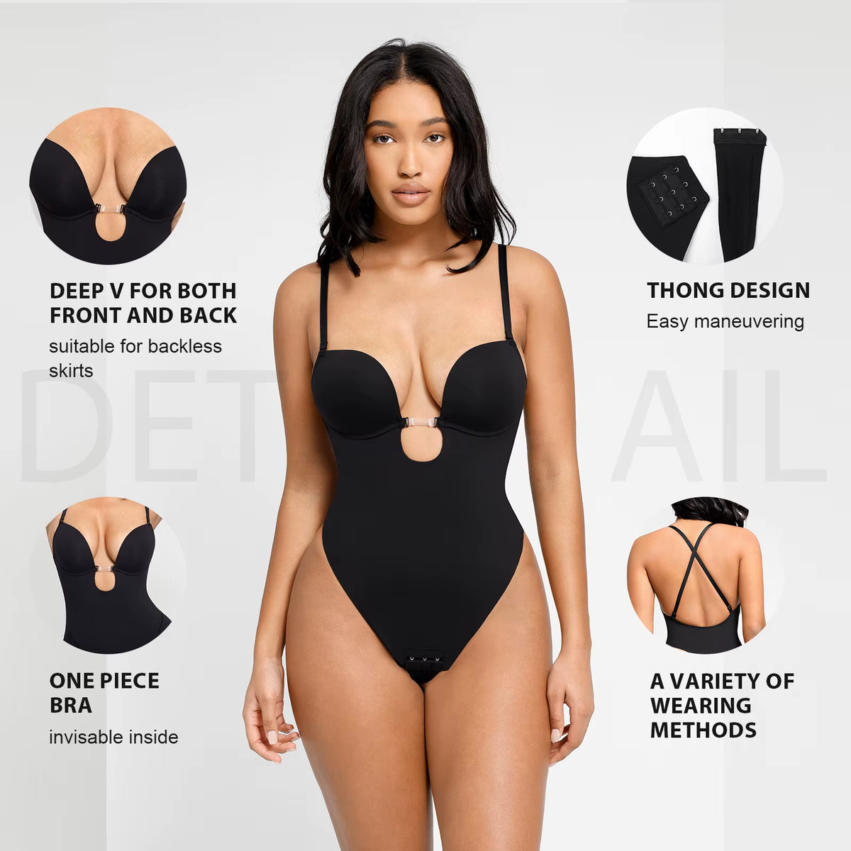 Wholesale High Elasticity Tummy Control Push-Up Wedding Shapewear Ladies' Backless Shaper Hip Enhancer Skinny Fit for Adults