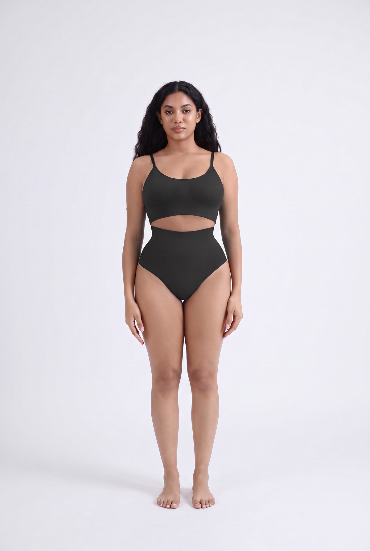 Second Skin Seamless Set in Black, front view