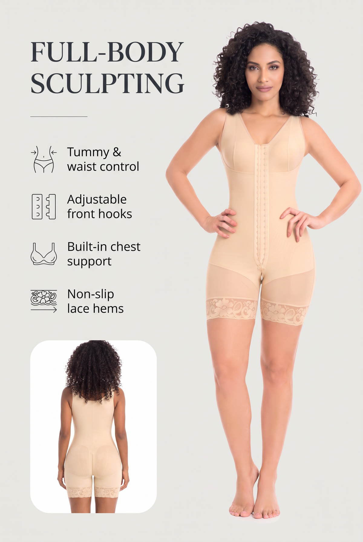 Sculpt Compression Lifting Bodysuit key benefits