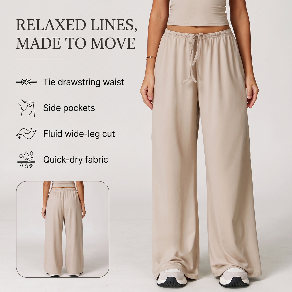 Move Wide-Leg Drawstring Pants key benefits
