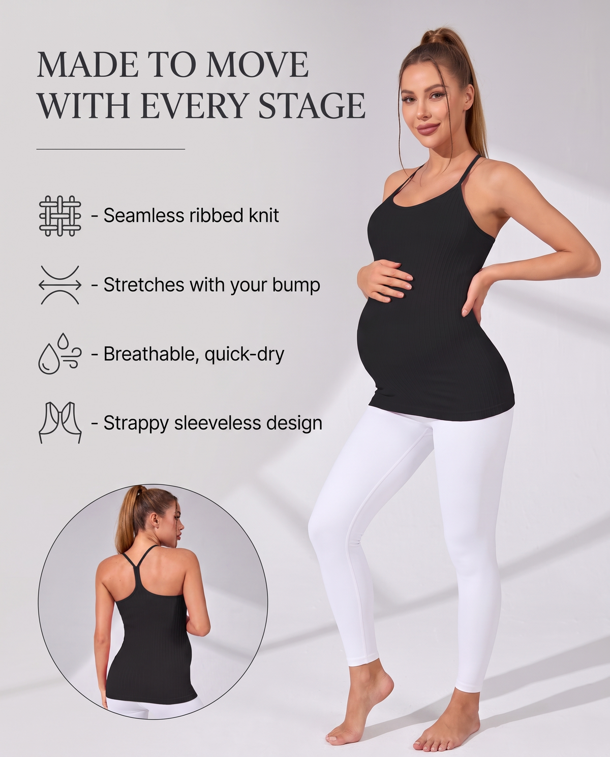 Move Maternity Seamless Tank key benefits