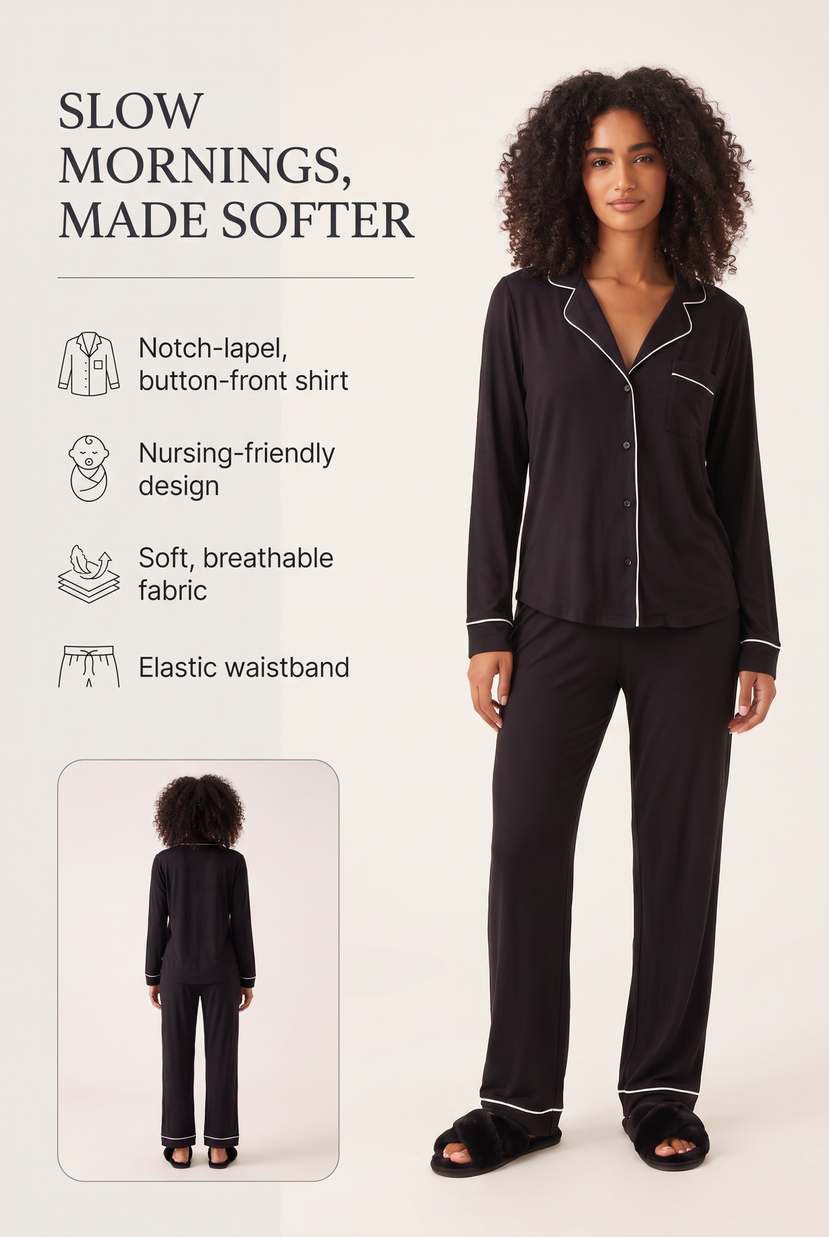 Lounge Long-Sleeve Pajama Set key benefits