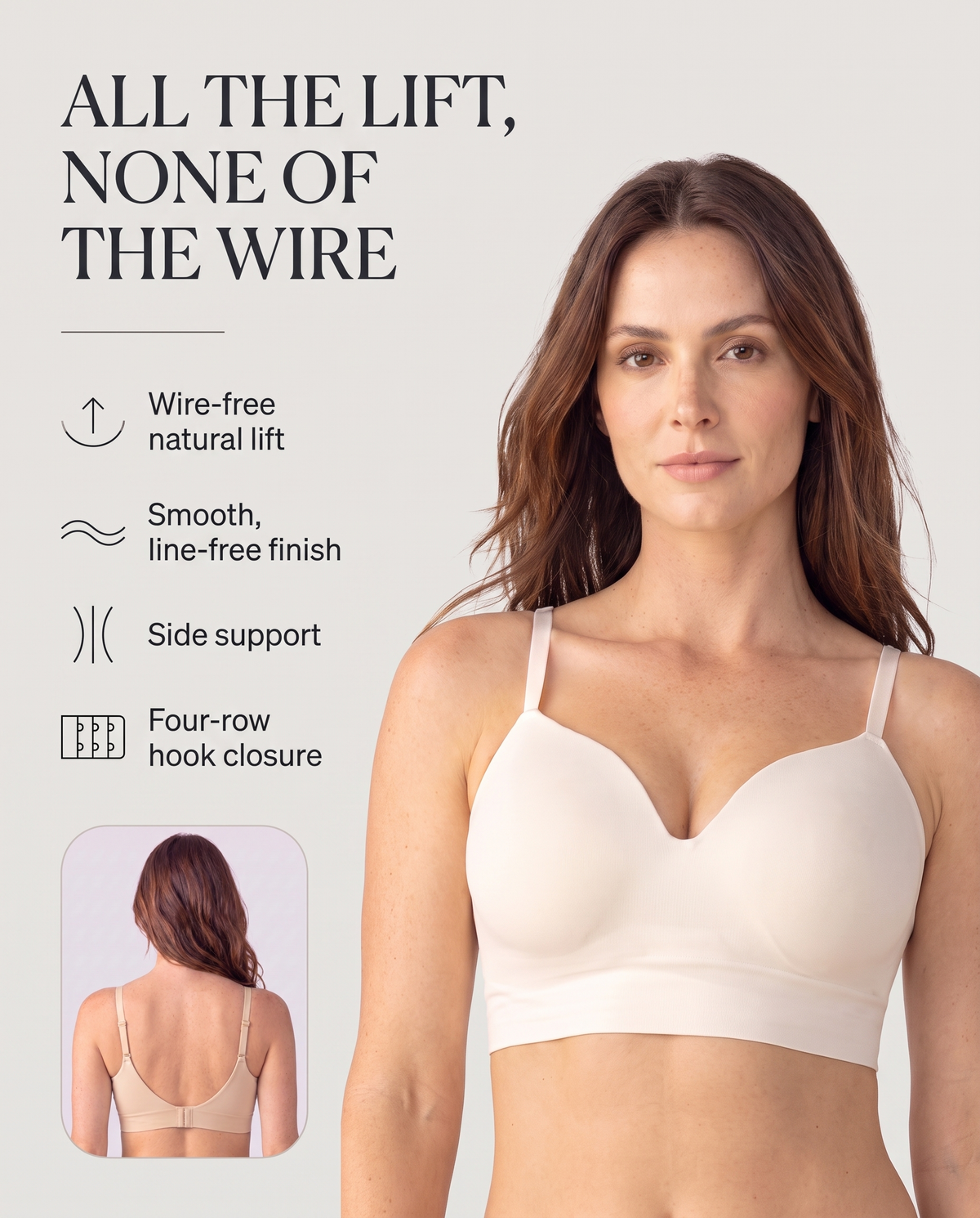 Second Skin Wireless Push-Up Bra key benefits