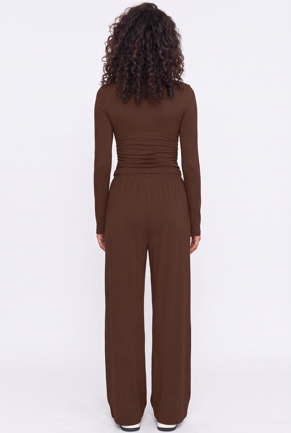 Lounge Relaxed Two-Piece Set in Cocoa, back view
